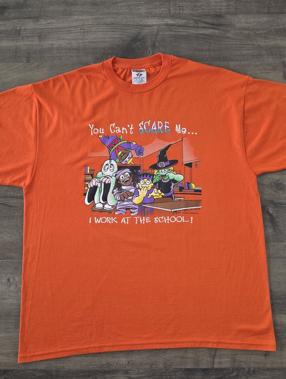Vintage Halloween Teacher School 90s Graphic Tee XL Jerzees